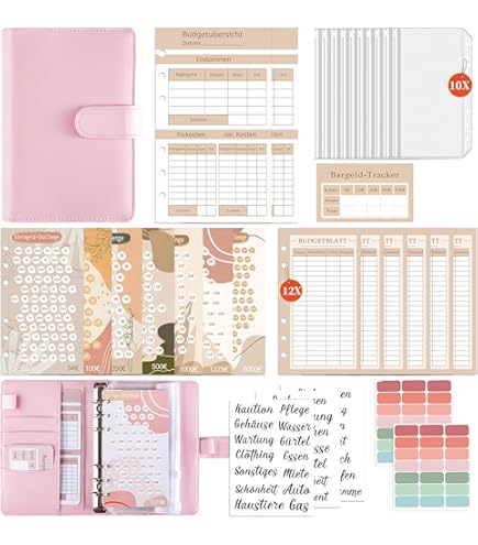 Budget Planner Challenges, 100 Envelope Challenge Binder, Geld Sparen Challenge mit 100 Sparchallenges & 25 Innenseiten, A5 Leder Budget Binder, Bugetplaner, Spar Challenge für Budgetplaner Budget Planner Challenges, 100 Envelope Challenge Binder, Geld Sparen Challenge mit 100 Sparchallenges & 25 Innenseiten, A5 Leder Budget Binder, Bugetplaner, Spar Challenge für Budgetplaner