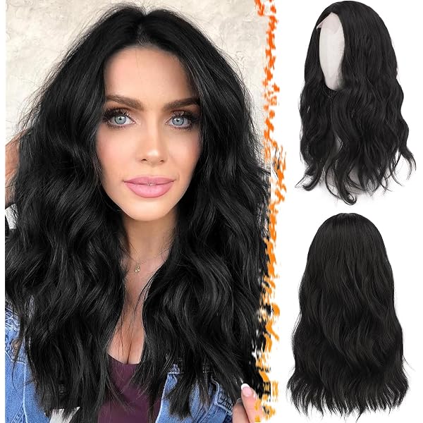 Perücke Lang Halbblau Halbviolet – Lace Front, Synthetisch, 61 Cm, Für Cosplay & Festival