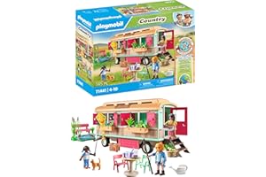 Playmobil 71441 Country: Cosy Train Café with Vegetable Garden, with a lovingly designed trailer, detailed equipment, fun imaginative role-play, sustainable play sets suitable for children ages 4+