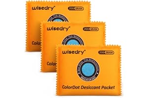 wisedry 200g x 3 Paquets déshydratants réutilisables, paquets déshydratants en gel de silice colorés rechargeables, absorbeurs d'humidité pour valises, coffre-fort, filaments 3D, électronique