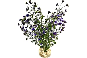 Tyrol - Plante d'Aquarium Artificielle XL 22CM - Décoration pour Aquarium - Plante en plastique sur Socle - Plante d'intérieur lentille eau - Ancrage Facile au fond de l'Aquarium - Fabriquée en France