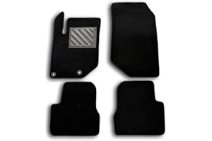 MTC AUTOMOTIVE Tapis de Sol pour Peugeot 208 II (2019-) sur Mesure, antidérapant, Talonnette en Caoutchouc renforcé, Boutons de Fixation
