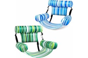 AQUADELOS X2 Hamaca Flotante Piscina, Tamaño para Adultos, Hamaca Hinchable Piscina. Flotadores 4 En 1 De Uso Múltiple para Natación, Colchonetas Y Sillas Flotantes