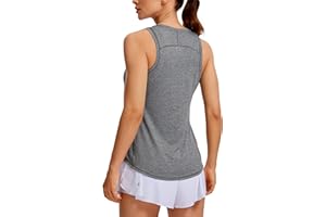 CRZ YOGA Canotta Leggera da Donna con Scollo Senza Maniche Magliette da Allenamento
