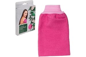 REMOTIL Guante Exfoliante Corporal - Esponja De Baño Natural - Manopla De Ducha Para El Cuerpo Y Cara, Seco Y Mojado - Masajeador Facial Y Anti Celulitis, Cepillo De Crin Natural Anticelulitico, Piel Sana