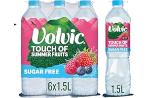 Volvic Touch of Fruit Summer Fruits Sugar Free Still Flavoured Water Multipack 6x1.5L