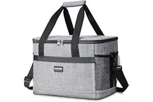 XIXIAMI Large Cooler Bag 20L/33L Insulated Picnic Bag Food Storage Bag Cooling Bag Foldable Cool Bag Outdoor Drinks Cooler for Camping/Picnic/Fishing/Beach Party/BBQs