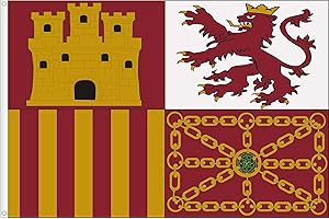 WORLDFLAGS BANDERA ESTANDARTE DE ESPAÑA. TORROTITO DE ESPAÑA. CALIDAD RASO PREMIUM 120 GR. TAMAÑO GRANDE 150X90