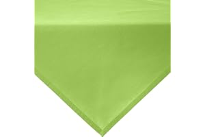 REDBEST Mitteldecke, Tischdecke Uni Seattle, 100% Baumwolle - Robustes, glattes Gewebe, mit hochwertigem Kuvertsaum, apfelgrün Größe 80x80 cm (weitere Farben, Größen)