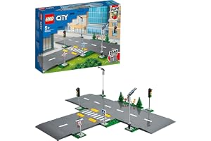 LEGO City Vägplattor 60304 | Leksak för barn från 5 år, trafikljus och byggklossar, barnleksaker, present, 112 delar