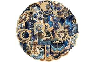 ‎HIBARBY Kosmische Sterne Galaxie Aufkleber 50 Stück, Universe Stars Sticker Set für Laptop Wasserflasche Koffer Gepäck Skateboard Helm Handyhülle Tagebuch, Vinyl Graffiti Stickers für Erwachsene