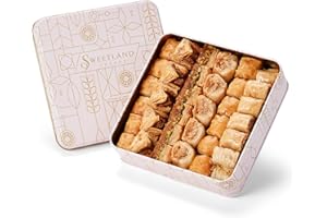 SWEET LAND Sweetland London Bitesize Baklava Selection – 500 g | Handmade Traditional Lebanese Baklava | Diwali, Christmas, Ramadan or Eid Present | Fresh Handmade Small Bite Dessert | UK Made | Tin Gift Box