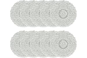 Gettimore 4 oder 10 Stück waschbare Ersatz-Wischpads, Mikrofaser-Pads, kompatibel mit DEE-BOT für X5 Pro, 10 Stück