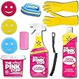 Kevagh - The Pink Stuff Multi-Purpose Cleaner, Cream Cleaner, Cleaning Paste, Damp Duster, Narrow Gap Brush, Scrubber with Handle, Gloves and 3 Smiley Face Sponges Premium Cleaning Bundle by Kevagh.