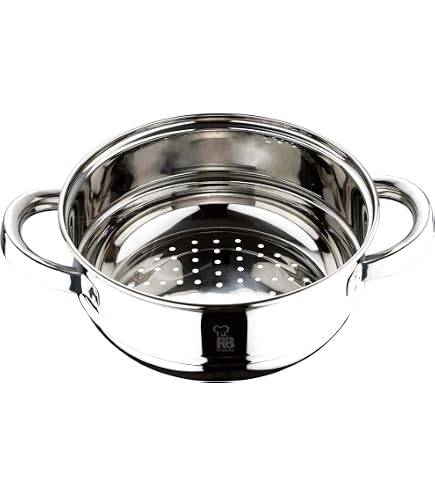 Klausberg Mantowarka Caldaia a Vapore 22 cm Set Induzione pentola vaporiera Vetro Deck 3 Elementi KB 7141