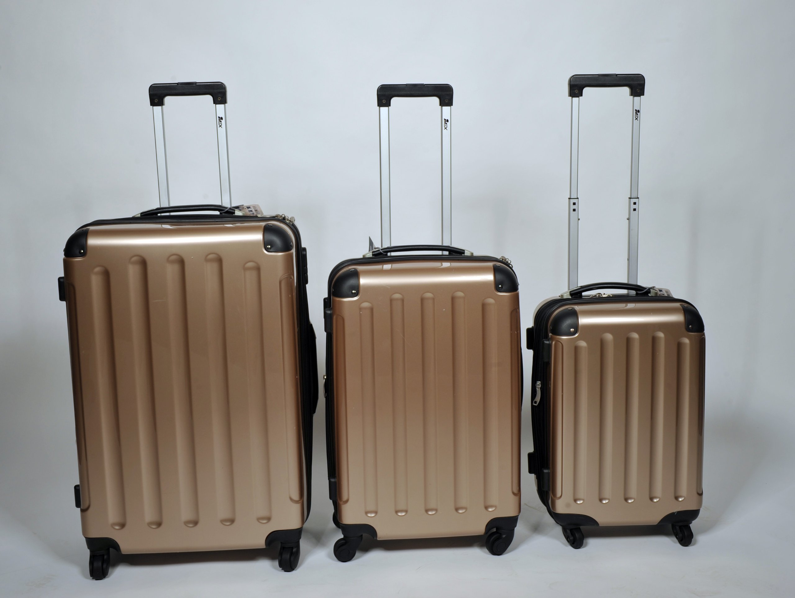 I I 3 teiliges oder Einzeln M L XL Polycarbonat/ABS Trolley Koffer Bordcase Set Hartschale