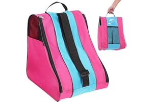 Happyyami Ice Skate Bag for Kids Lightweight Oxford Fabric Roller Skate Backpack with Spacious Storage for Skates and Protective Gear