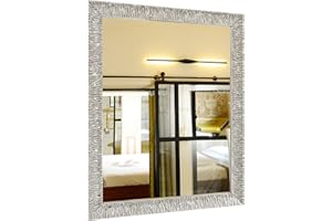 GaviaStore – Julie Argento 90x70 cm - Specchio da parete moderno (18 formati e colori) grande xxl arred casa art home decor soggiorno modern sala paret camera bagno ingresso