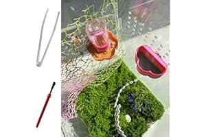 Heyshapeing Springspinnen-Kits – Magnetischer Wasserspender zum Aufhängen und Futternapf mit Reinigungsbürste und Pinzette, 8 ml, ideal für springende Spinnen, Arboreale Haustiere und Kleintiere