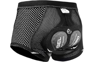 X-TIGER Ciclismo Uomo 5D Gel Imbottito Boxer Traspirante Biancheria Intimo Mutande Pantaloncini da Ciclismo Bici