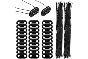 Sinmoe 30 Set Kit de Fixation de Clôture Brise-Vue de Confidentialité Résistants à Intempéries 30 Clips de Montage avec 30 Attaches de Câble de Fil Plate de Montage pour Jardin Balcon Pelouse