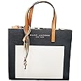 Marc Jacobs M0016132 Smoked Almond/Gold Hardware Women's Grind Colorblocked Mini Tote Bag, Smoked Almond, One size