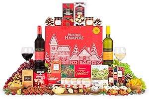 PRESTIGE HAMPERS Traditional Gift Hamper – Luxury Christmas Food Basket with Sweet & Savoury Treats