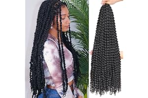 XTREND 30 Inch 7 Packs Passion Twist Hair Bohemian Water Wave Crochet Braids Hair for Butterfly Locs Crochet Hair 16 Strands/Pack Passion Twist Synthetic Braiding Hair Extensions for Black Women