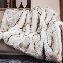 Touchat Überwurfdecke Aus Kunstfell | 1000 G/m², Super Schwer & Warm | Grau, Wendbar Mit Kristallsamt