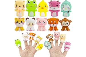 CreepyParty Nette Tier Finger Puppen wasserdichte Fingerpuppen Requisiten Figuren Bad Neuheit Spielzeug Geschenk für Kinder