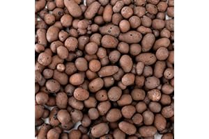 Okllen 6.5 lbs/3 kg Organic Expanded Clay Pebbles, 11-14 mm Hydroponic Drainage Organise Stones, Ceramsite Nutrient Media for Potted Plants, Orchids and Other Garden Utensils, Leca for Plants