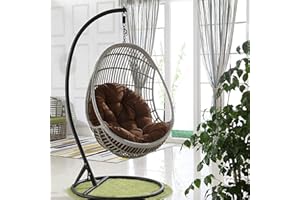 FLBT Panier Suspendu Coussins De Chaise D'œuf Suspendus Coussins De Chaise Hamac, Coussin De Siège De Panier Suspendu À Balançoire, Oreiller De Dos Épais Nid Pour La Balançoire De Jardin De Patio Extérieur