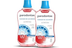 Parodontax Enjuague Bucal, Cuidado Diario de las Encías, Frescor Intenso, 0% Alcohol, Pack de 2x500 ml