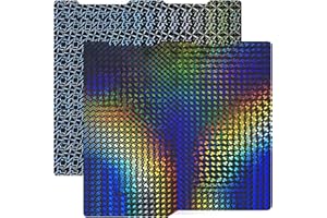 RugooSpink Kobra 3 Combo 256x268MM Build Plate (Kaleidoscopio + Dazzle) Lamiera d'acciaio a molla a due lati liscia H1H Platform Build Sheet Letto riscaldato rimovibile per stampante 3D Anycubic