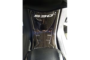 labelbike - Autocollant Gel en Résine Gel 3D Repose Pied Avant pour Yamaha TMAX 530 2017-2019 Argent Carbone