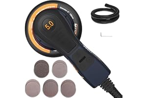 MAXXT Ponceuse Excentrique Sans Balais 5,0 mm 230V avec câblage à trois noyaux - Ponceuse électrique polyvalente avec vitesse variable et 10 disques abrasifs