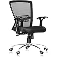 Da URBAN Modway Mid-Back Revolving Mesh Ergonomic Chair for Home & Office with Tilt Lock Mechanism, Armrest & High Comfort Seating (Black)