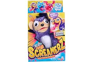Simba Screamerz Mono Loco con Sonido, Peluche Divertido con gritos, Figura de Peluche para niños a Partir de 5 años, Aprox. 30 cm, Morado (105953333)