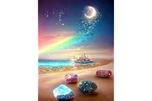 PUEDNO Diamond Painting, 5D DIY Full Round Drill Kits, DIY Diamant Painting, Kreuzstich Arts Craft Gemälde Malen nach Zahlen für Wanddekoration und Eingang Dekoration 30 x 40 cm