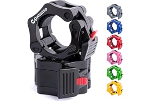 Gymwise Olympic Barbell Clips | Pair of 2″ Barbell Collars | Premium & Heavy-Duty Clamps | Ideal for Weightlifting & Crossfit | Pro-Grade Performance