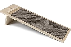 Europet Bernina D&D Home, Planche à Chat Double Face en Bois Kenny 75x25x17 cm, Une Face en sisal, l'autre en Feutre, Très Facile à Assembler, Facile à Ranger et à emporter avec Vous