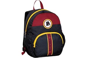 Seven Zaino Small AS Roma, Giallo Rosso, Zaino Mono Scomparto con Tasca per Borraccia e Tasca Frontale, Capienza 14 Litri, per Bambino, Asilo
