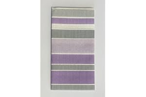 PIERROT SRL Pierrot Airlaid - Servilletas Airlaid con bolsillo para cubiertos, 40 x 30 cm, 50 unidades, color gris/lila, línea verde - Airlaid decorado Trendy