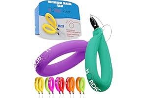 nordic flash Schwimmende Handschlaufe (2 Stück), Wasserdichtes Floating Strap, Schwimmende Handgelenkschlaufe Kompatibel mit Kamera, Handy, Schlüssel - Türkis & Lila