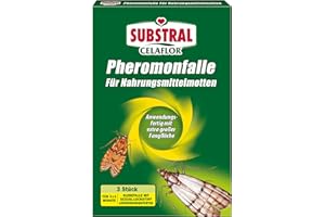 Substral Celaflor Pheromonfalle für Nahrungsmittelmotten, Mottenfalle für Lebensmittelmotten, mit Lockstoff, 3 Stück