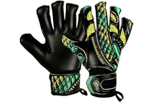GK Saver Football Goalkeeper Gloves – Kids & Youth Soccer Goalie Gloves with Anti-Slip Latex Palm & Removable Finger Save Protection Sizes 6-11