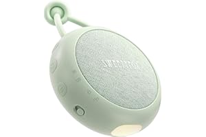 Sweety Fox Máquina Ruido Blanco Bebe - Verde - Canción de Cuna Bebé, Luz Nocturna y Musica para Dormir, 15 Sonidos, Recargable por USB