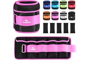 Fragraim Pesi per Caviglie Regolabili, Polsiere Pesi 1-1,5/2/3/4/5/6/8/10 kg Coppia con Coppia con Peso Rimovibile per Jogging, Ginnastica, Aerobica, Terapia Fisica, Allenamento di Resistenza