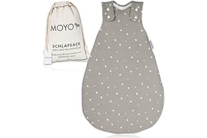 ‎MOYO MOYO Baby Schlafsack in versch. Farben & Größen I Atmungsaktiver Winterschlafsack I Gefütterter Ganzjahres Babyschlafsack 2.5 TOG I Neugeborenen Schlafsack aus 100% Bio-Baumwolle