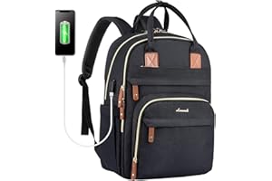 LOVEVOOK Plecak damski, antykradzieżowy, z kieszenią na laptopa i kodowanym zamkiem, damski plecak z przyłączem USB do ładowania, plecak szkolny dla dziewcząt, nastolatków, torba na laptopa o dużej